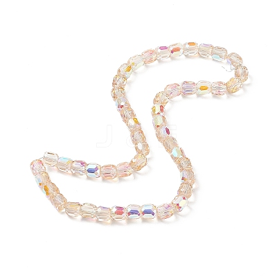 Electroplate Opaque Glass Beads GLAA-F108-10A-13-1