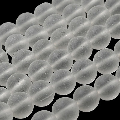 Baking Paint Transparent Glass Bead Strands GLAA-S031-10mm-13-1