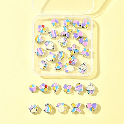 33Pcs 11 Styles CCB Plastic Large Hole Beads DIY-FS0006-72-1