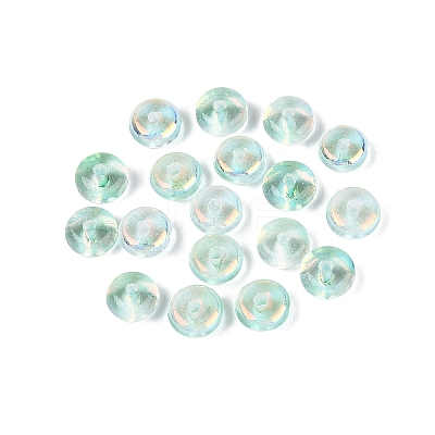 Baking Paint Electroplate Transparent Glass Beads EGLA-Q141-01A-A10-1