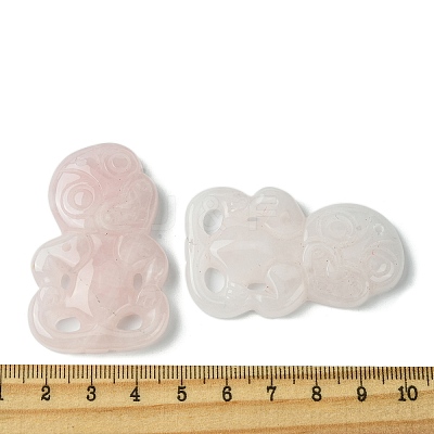 Natural Rose Quartz Big Pendants G-G113-01D-1