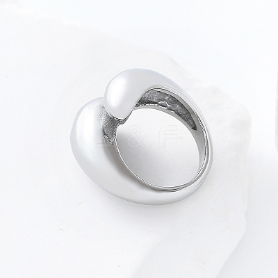304 Stainless Steel Cuff Open Rings for Women AP0200-2-1