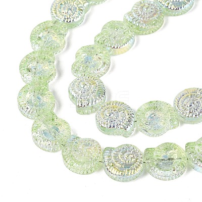 Electroplate Transparent Glass Beads Strands EGLA-Q136-02A-08-1