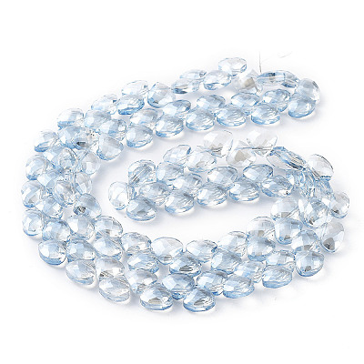 Electroplate Triangle Glass Beads Strands EGLA-A036-11A-PL03-1