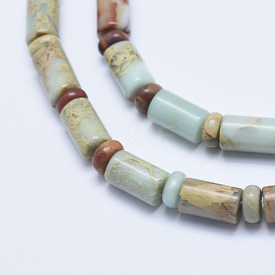 Natural Aqua Terra Jasper Beads Strands G-E444-18-1