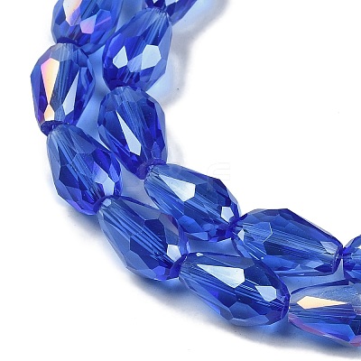 Transparent Electroplate Glass Beads Strands EGLA-N013-T10mm-B11-1