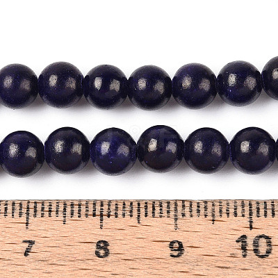 Dyed Natural Mashan Jade Round Beads Strands G-T139-6mm-67H-1