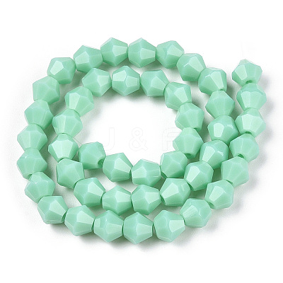 Opaque Solid Color Imitation Jade Glass Beads Strands X-EGLA-A039-P6mm-D20-1