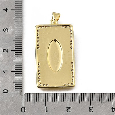 Brass Micro Pave Cubic Zirconia Pendants KK-Q066-17A-G-1