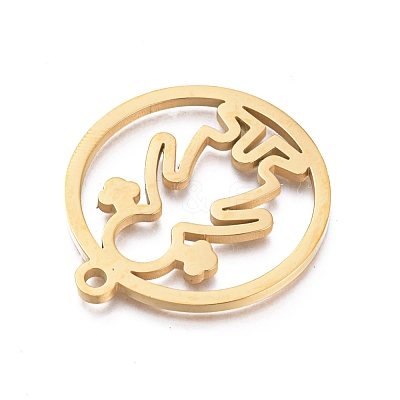 Ion Plating(IP) 304 Stainless Steel Pendants STAS-L245-020A-G-1