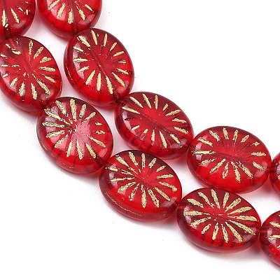Czech Pressed Glass Beads GLAA-I061-24-1