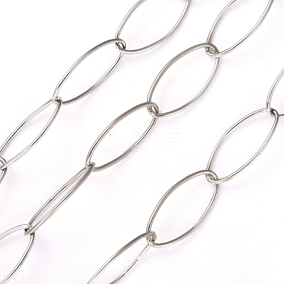 Tarnish Resistant 304 Stainless Steel Paperclip Chains STAS-A048-04P-1