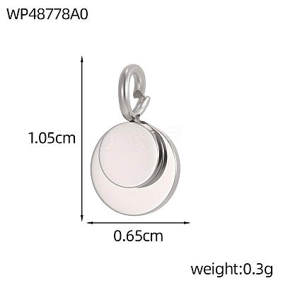 304 Stainless Steel Pendants STAS-OY016-38P-1