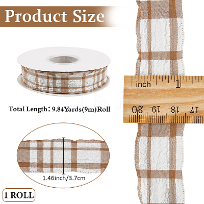 Cloth Plaid Ribbon OCOR-WH20071-001B-1