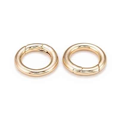 Brass Spring Gate Rings X-KK-T014-90G-1