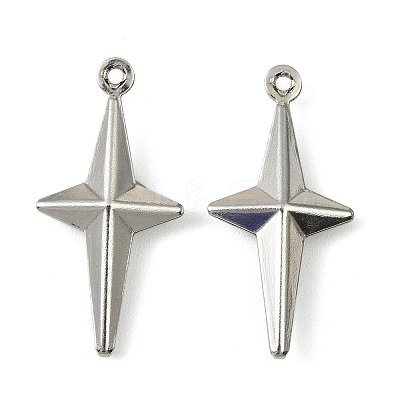 304 Stainless Steel Pendants. Star Charm STAS-A190-04P-1