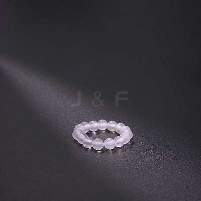 Natural Agate Stretchy Finger Rings FS-WG01730-25-1