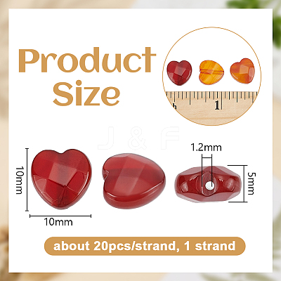 Natural Red Agate Beads Strands G-WH0030-54B-1