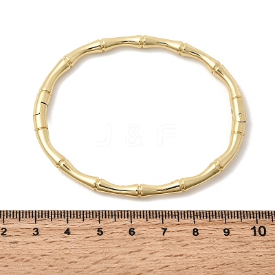 Bamboo Brass Hinged Bangles for Women BJEW-H639-05B-G-1