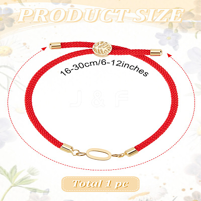 1Pc Adjustable Nylon Cord Slider Bracelets for Women BJEW-LP0001-32O-02-1
