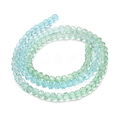 Transparent Painted Glass Beads Strands X1-DGLA-A034-T4mm-A16-1