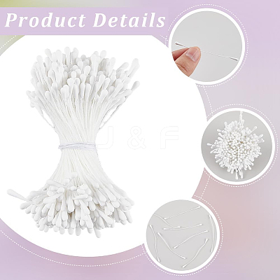 6Bundles Gypsum with Cotton Cord Artificial Flower Core DIY-GF0014-10B-1