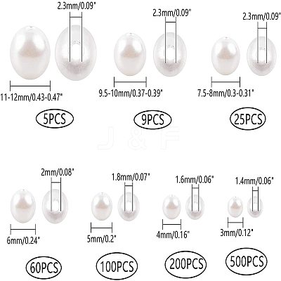 ABS Plastic Imitation Pearl Beads KY-AR0001-01-1