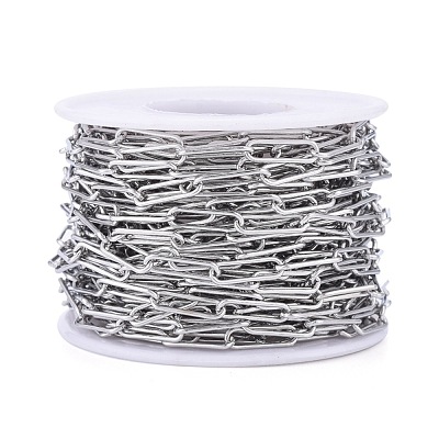 Tarnish Resistant 304 Stainless Steel Paperclip Chains CHS-F011-03B-P-1