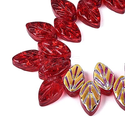 Electroplate Transparent Glass Beads Strands EGLA-N056-03A-08-1