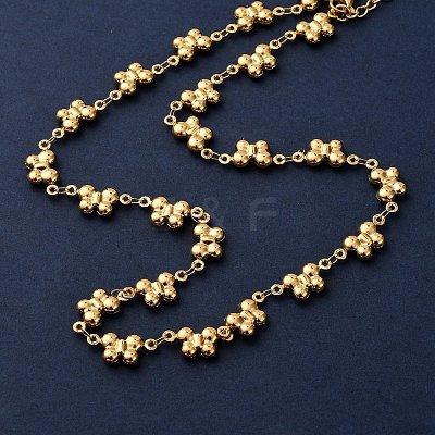 304 Stainless Steel Butterfly Link Chain Necklaces for Women NJEW-G178-07G-1