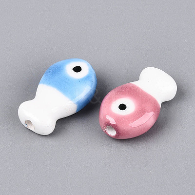 Handmade Porcelain Ceramic Beads PORC-T134-26M-1