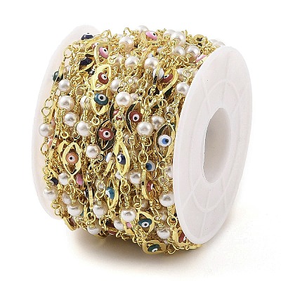 Enamel Lip Link Chains CHC-C006-02G-03-1-1