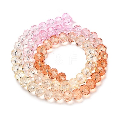 Transparent Painted Glass Beads Strands DGLA-A034-T8mm-A20-1