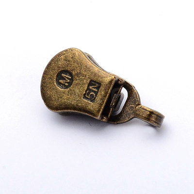 Zinc Alloy Zipper Slider PALLOY-WH0082-33B-AB-1