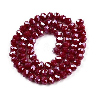 Electroplate Glass Beads Strands EGLA-A044-P6mm-A02-1