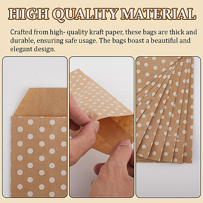 100Pcs Kraft Paper Bags CARB-CY0001-02-1