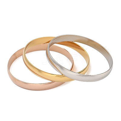 Fashion 201 Stainless Steel Bangle Sets BJEW-L664-019-01-1-1