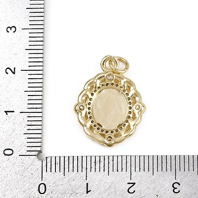 Brass Micro Pave Cubic Zirconia Pendants KK-D409-43G-A-1