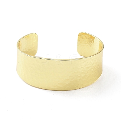 Rack Plating Brass Open Wide Cuff Bangles for Women BJEW-D032-06G-1