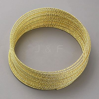 Textured Iron Memory Beading Wire for Wire Wrap DIY Jewelry Making FIND-WH0472-08G-1
