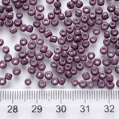 6/0 Baking Paint Glass Round Seed Beads SEED-S036-01C-18-1