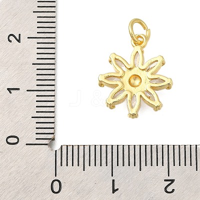 Rack Plating Brass Micro Pave Cubic Zirconia Pendants KK-I716-01G-01-1