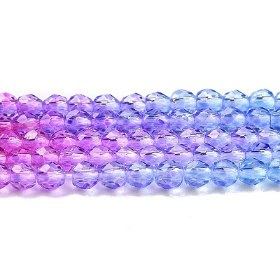 Transparent Gradient Color Glass Beads Strands GLAA-G101-2mm-11-1