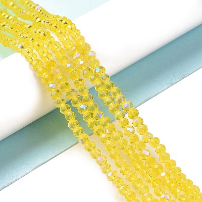 Electroplate Glass Beads Strands EGLA-A034-T1mm-L02-1