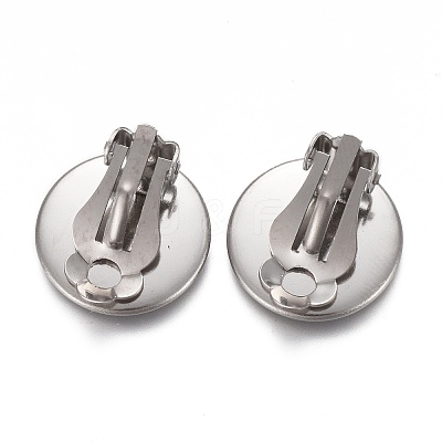 Tarnish Resistant 304 Stainless Steel Clip-on Earring Setting STAS-P249-23A-P-1