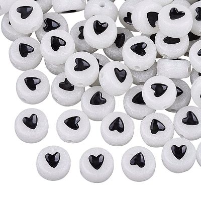 Luminous White Acrylic Beads MACR-SZ0001-43-1