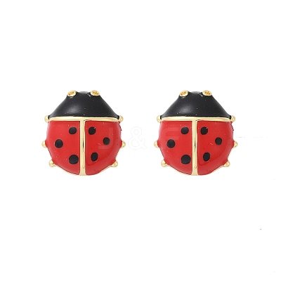 Brass Stud Earrings EJEW-C134-02G-1