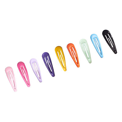 Spray Painted Iron Snap Hair Clips OHAR-CJ0001-01-1