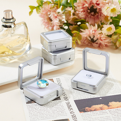 Plastic Loose Diamond Gemstone Display Boxes CON-WH0094-13A-1