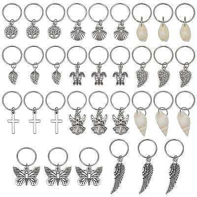 33Pcs Ocean Theme DIY Hair Accessories PALLOY-PH01468-1